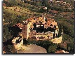 Vigoleno's castle has a restaurant within its walls